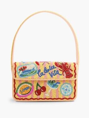 America & Beyond Riviera Chic "La Dolce Vita" Beaded Shoulder Bag